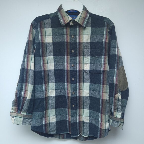 Vintage Pendleton 100% Virgin Wool Button Up Flannel Shirt - Picture 1 of 9